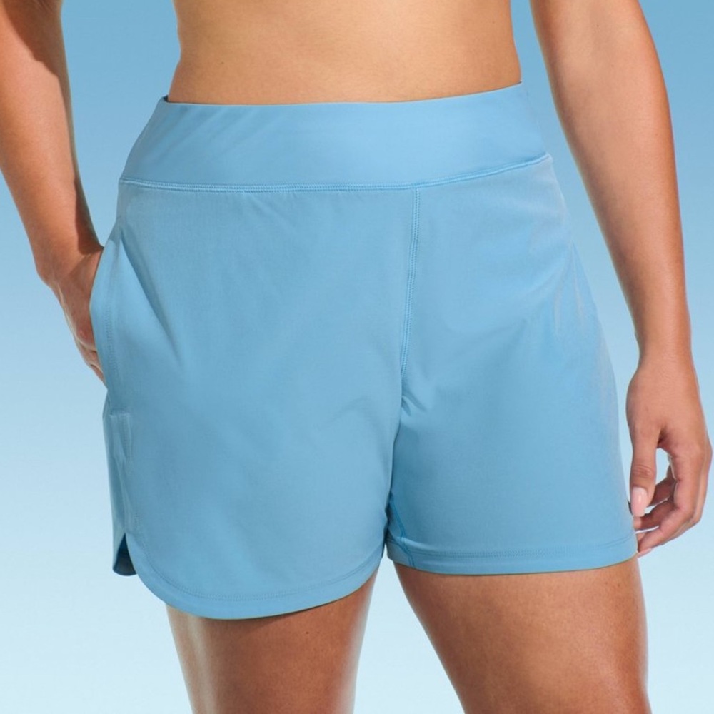 Lands' End Women's Swim Shorts - Light Blue